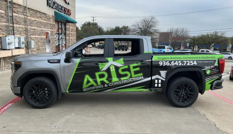 Image of a truck wrap by SigmaGrafix who offers car wrap services in Rockwall, TX